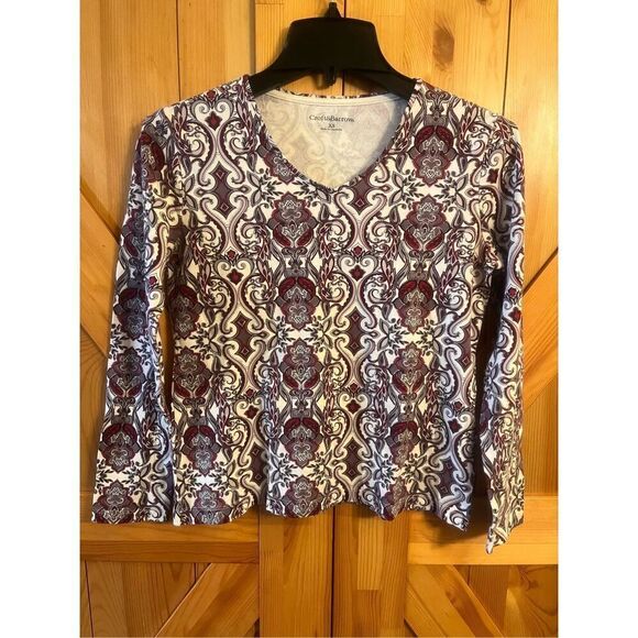 Croft & Barrow Top Women's XS Multicolor Blouse (4208) - Picture 1 of 4